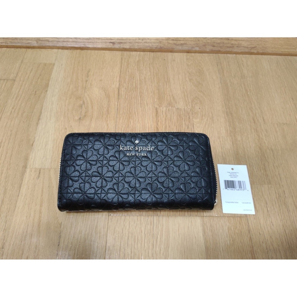 BNWT Kate Spade hollie spade clover geo embossed large continental wallet